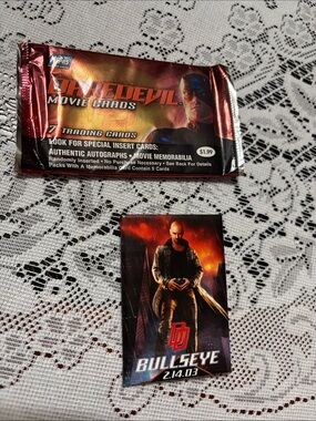 Topps Daredevil Movie Card Pack and Bullseye Promo Pin -
